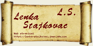 Lenka Stajkovac vizit kartica